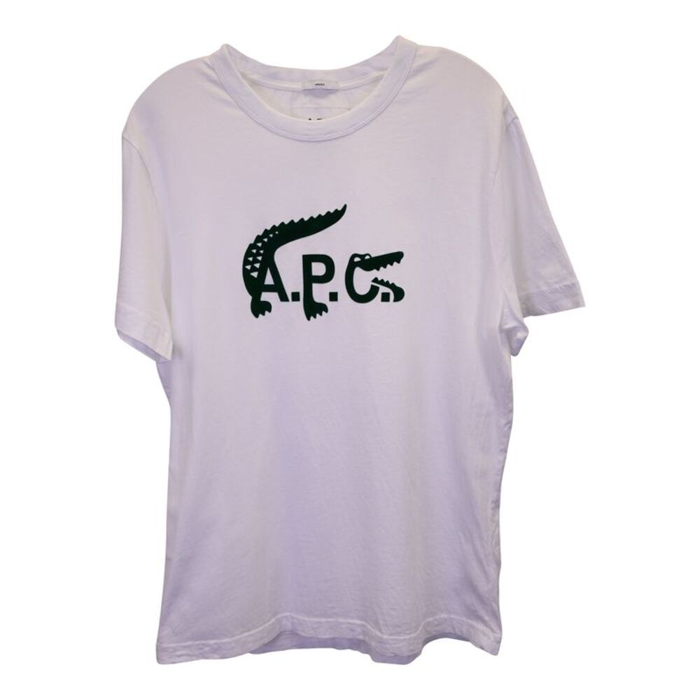 Lacoste X A.P.C. Logo Graphic T-Shirt in White Cotton